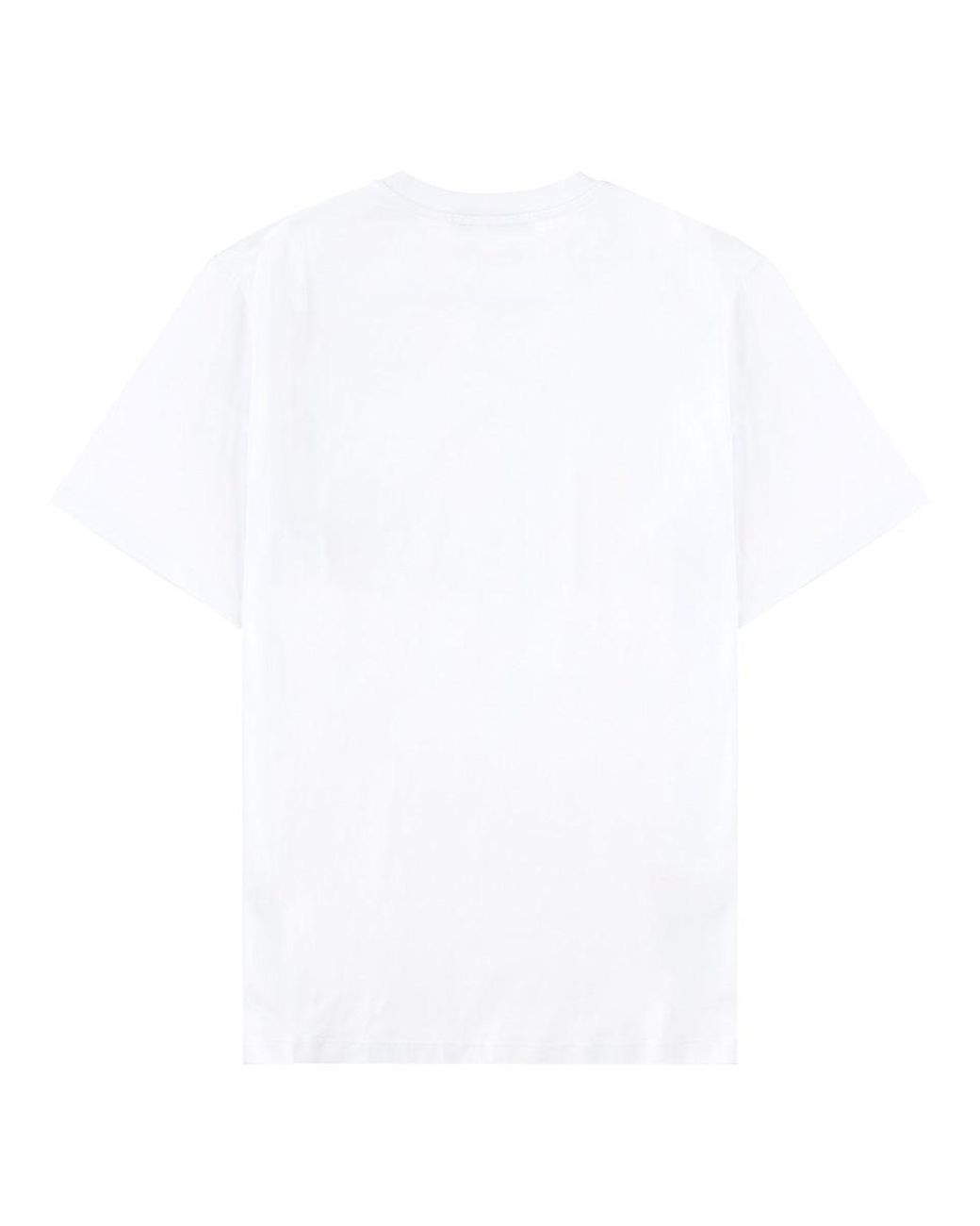MSGM White T Shirt Con Logo