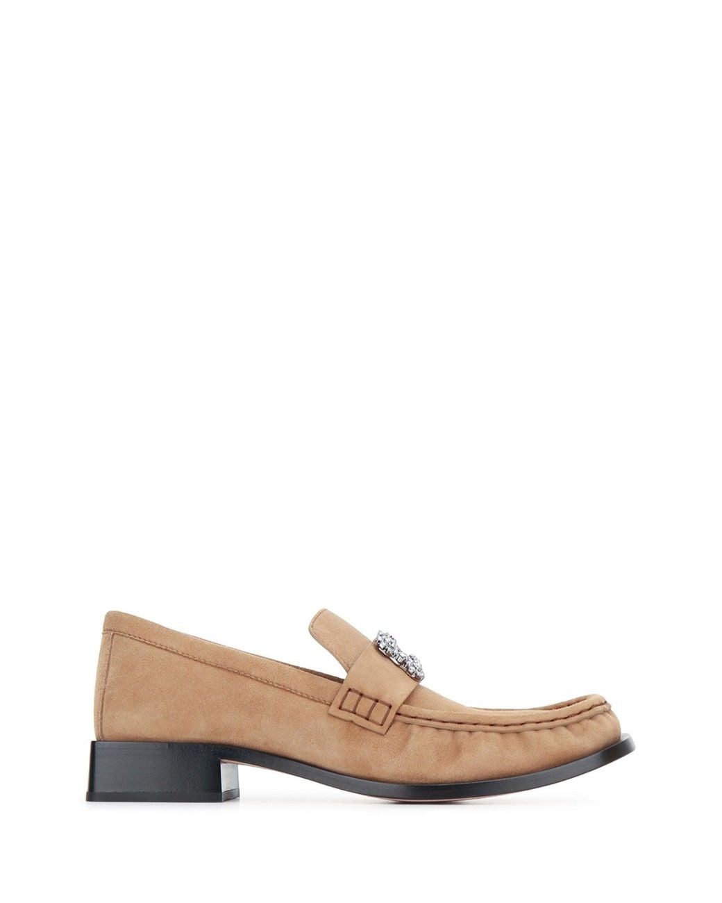 Roger Vivier Brown Embellished Loafers