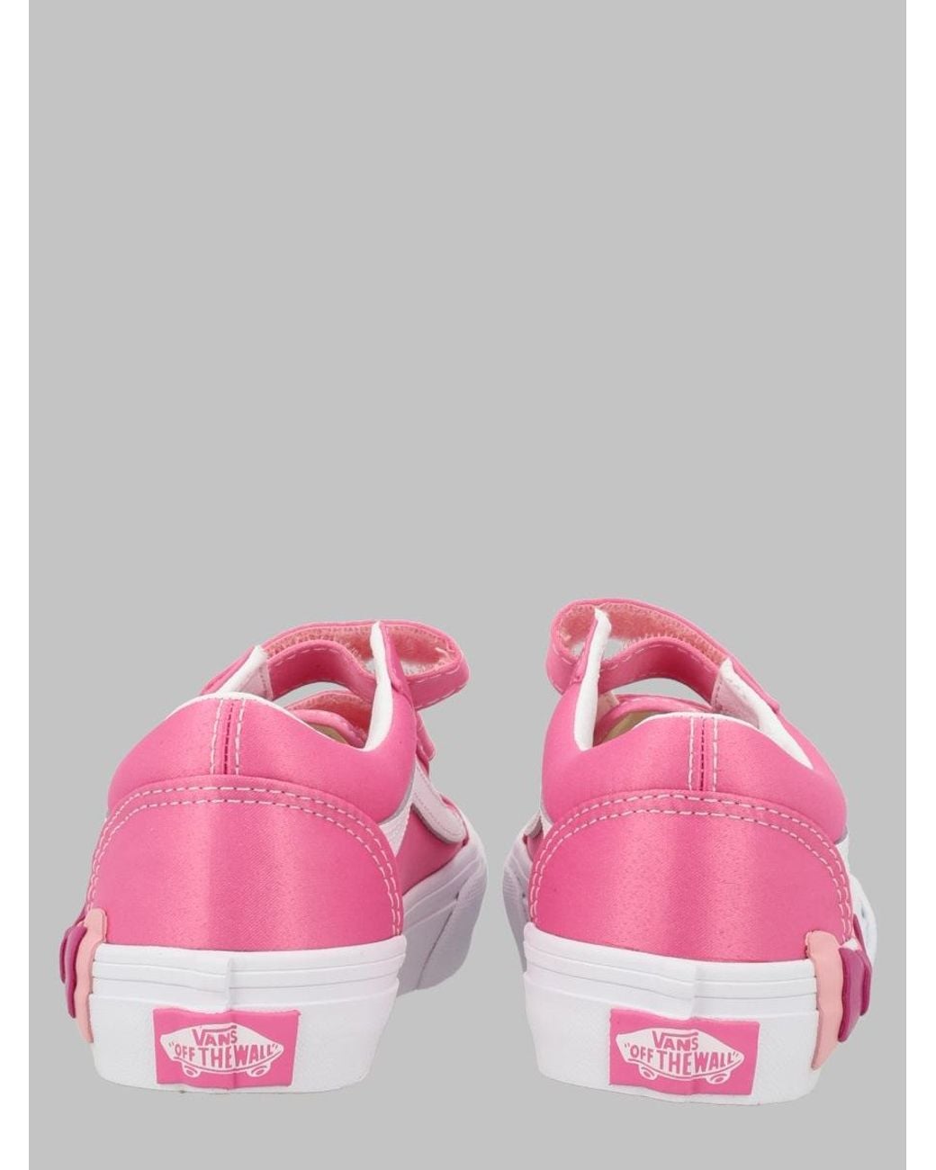 Vans Pink Trainers Old Skool Bow Detail Suede And Canvas Upper Sneaker