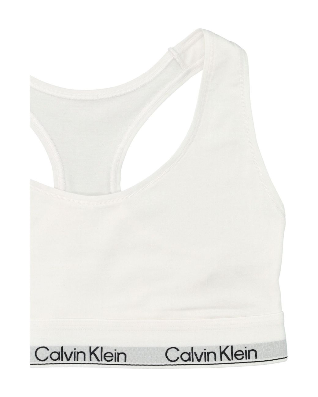 Calvin Klein White Icon Cotton Modal Unlined Bralette