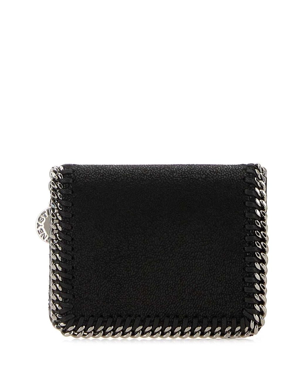 Stella McCartney Black Shaggy Deer Falabella Wallet