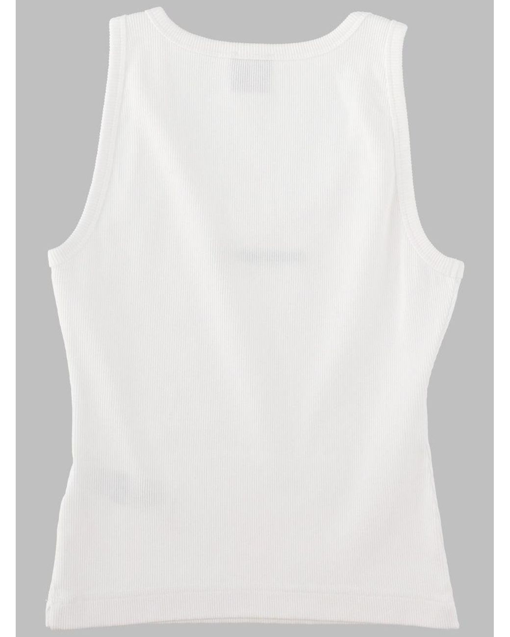 Casablanca White Tank Top Organic Cotton
