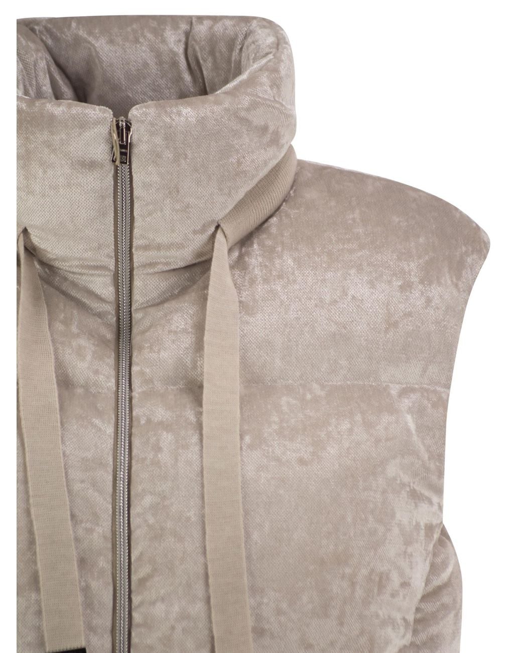 Herno Natural Velvet-Effect Padded Gilet
