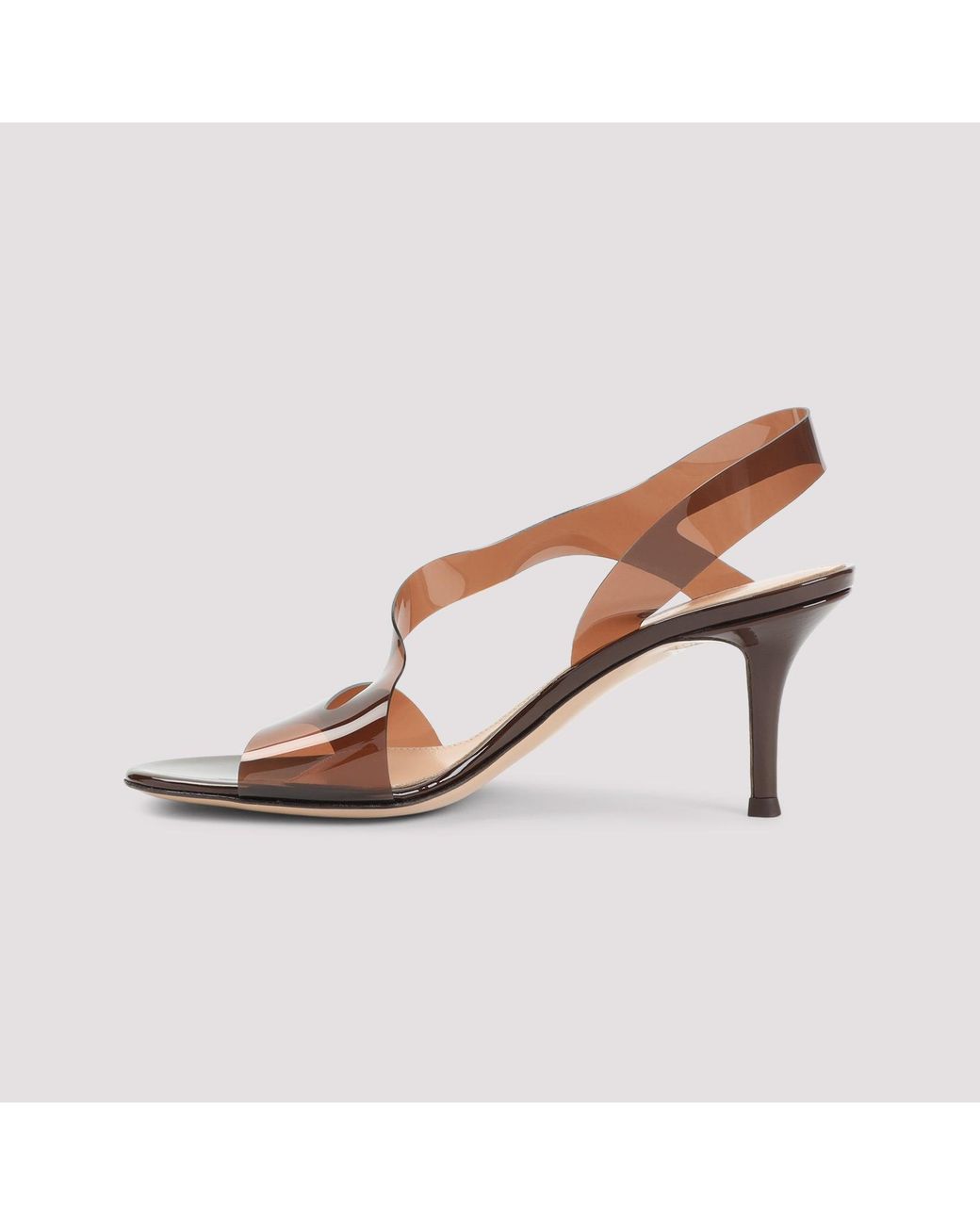 Gianvito Rossi Brown Pvc Metropolis Sandals