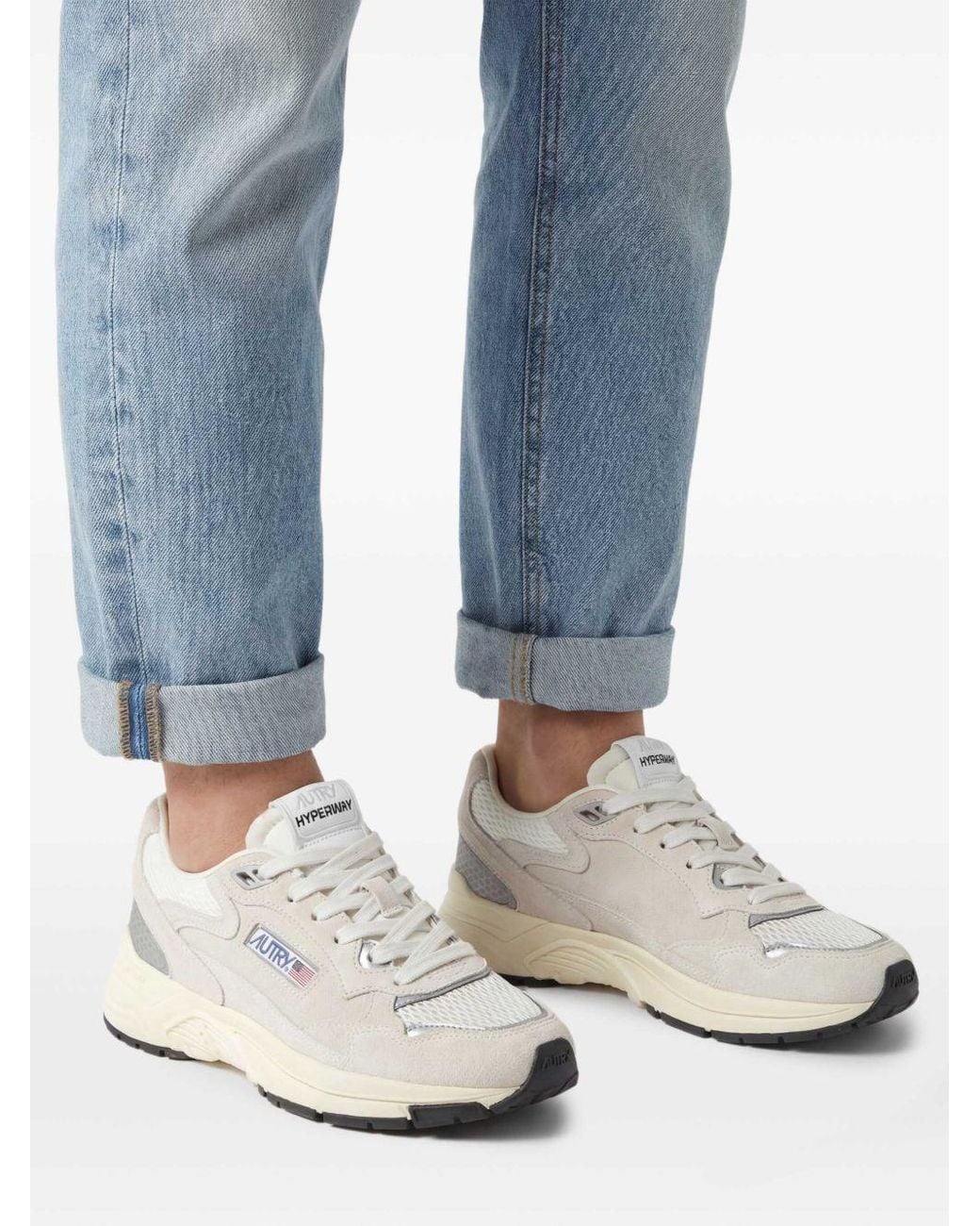 Autry White Hyperway Low Sneakers