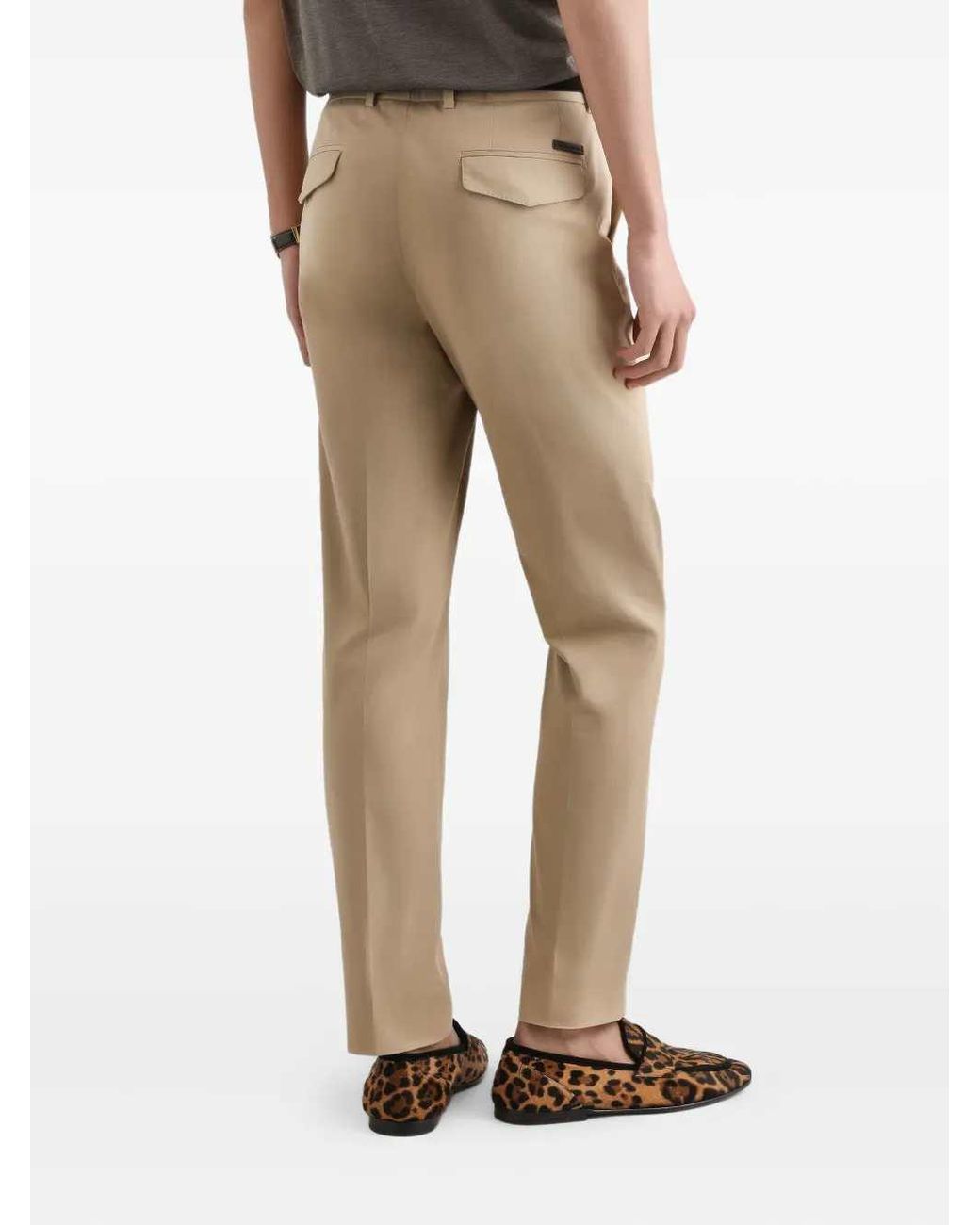 Dolce & Gabbana Natural Buttoned Trousers for men