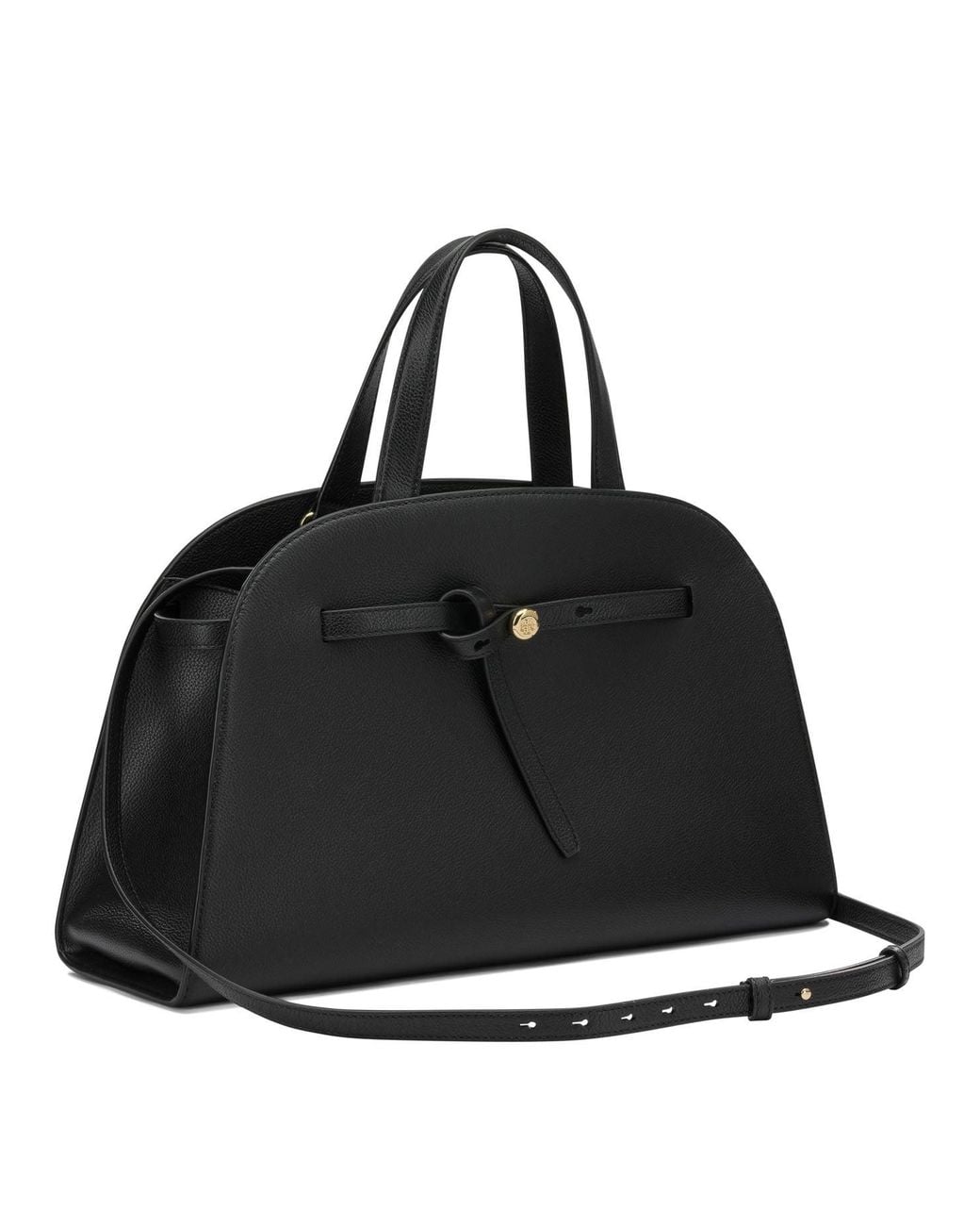 Tory Burch Black "Romy Bauletto" Large Handbag