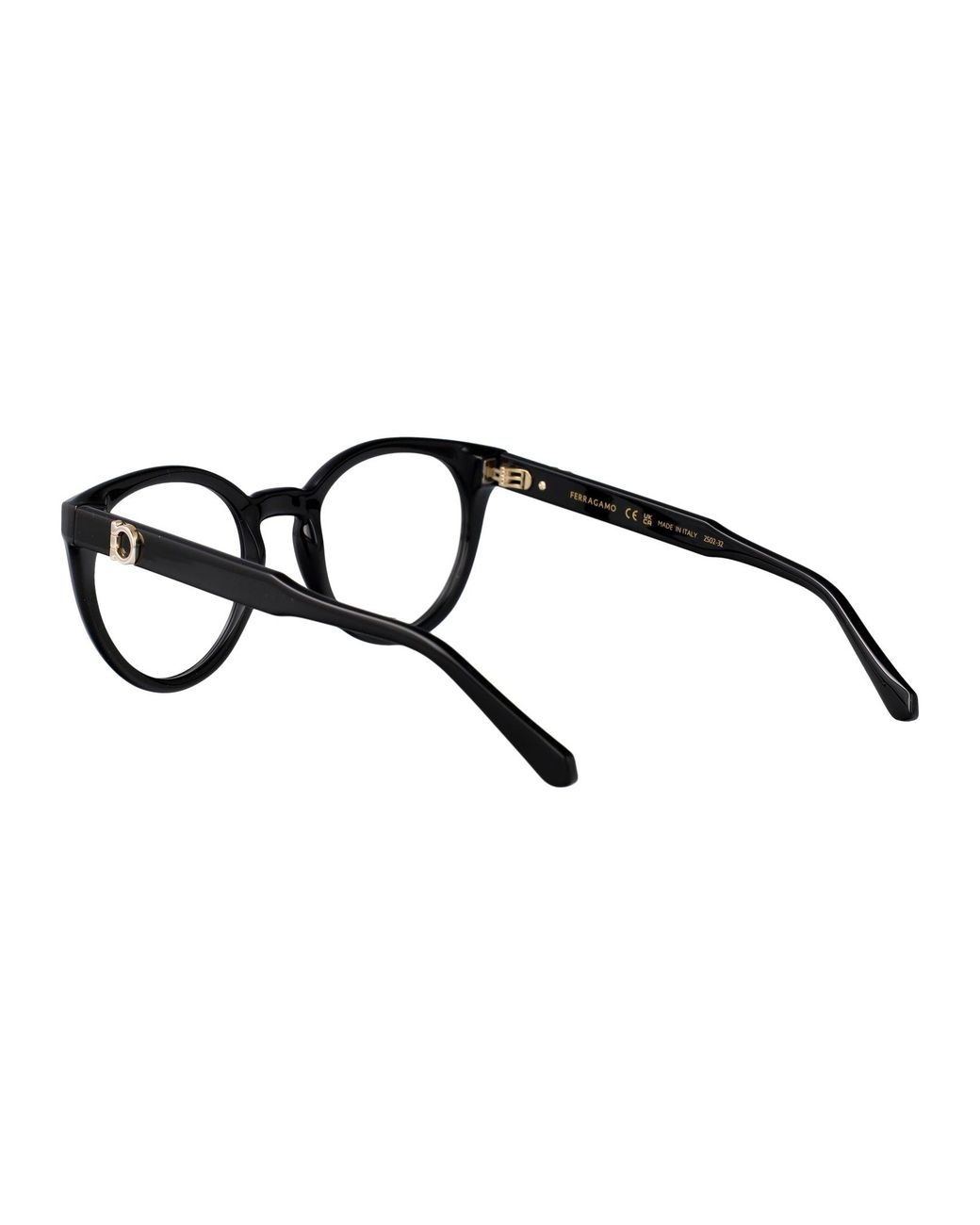 Ferragamo Black Round Optical Sf3032 E 001
