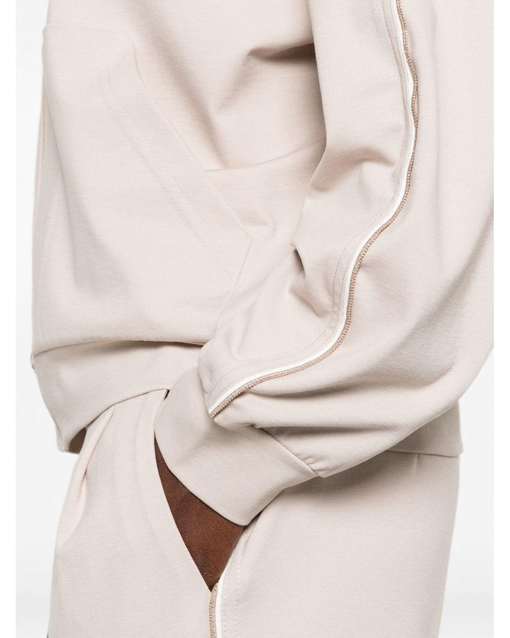 Fabiana Filippi Natural Zipped Hoodie
