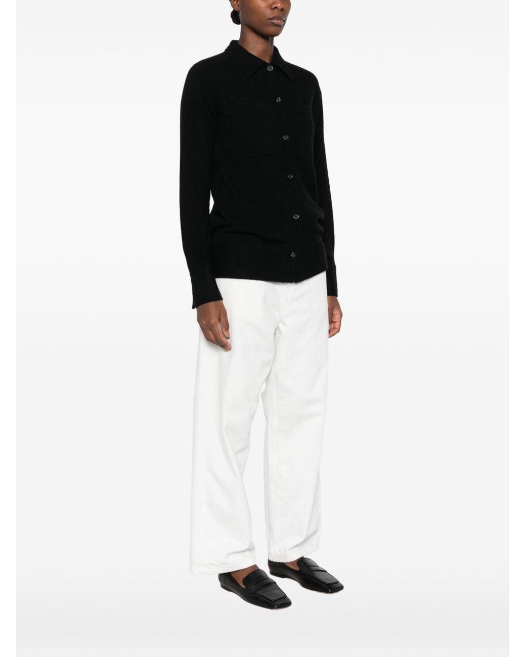 Totême  Black Cashmere Shirt