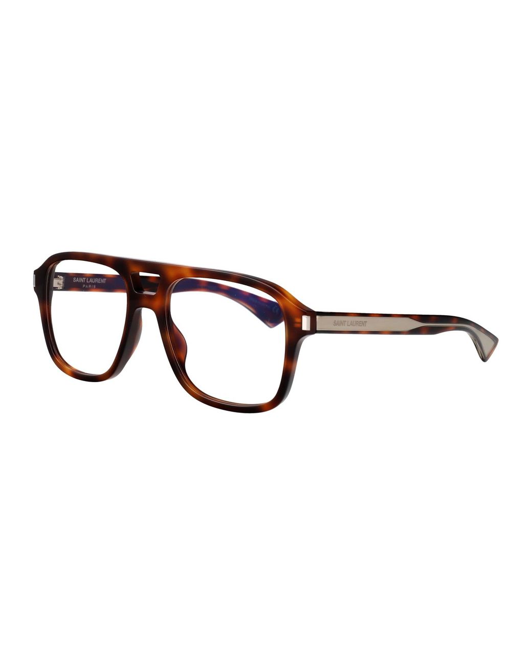 Saint Laurent Brown Acetate Glasses