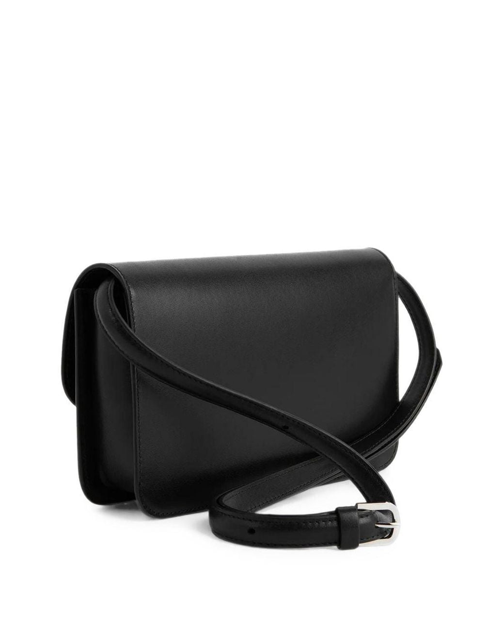 Totême Black T-Lock Leather Crossbody Bag