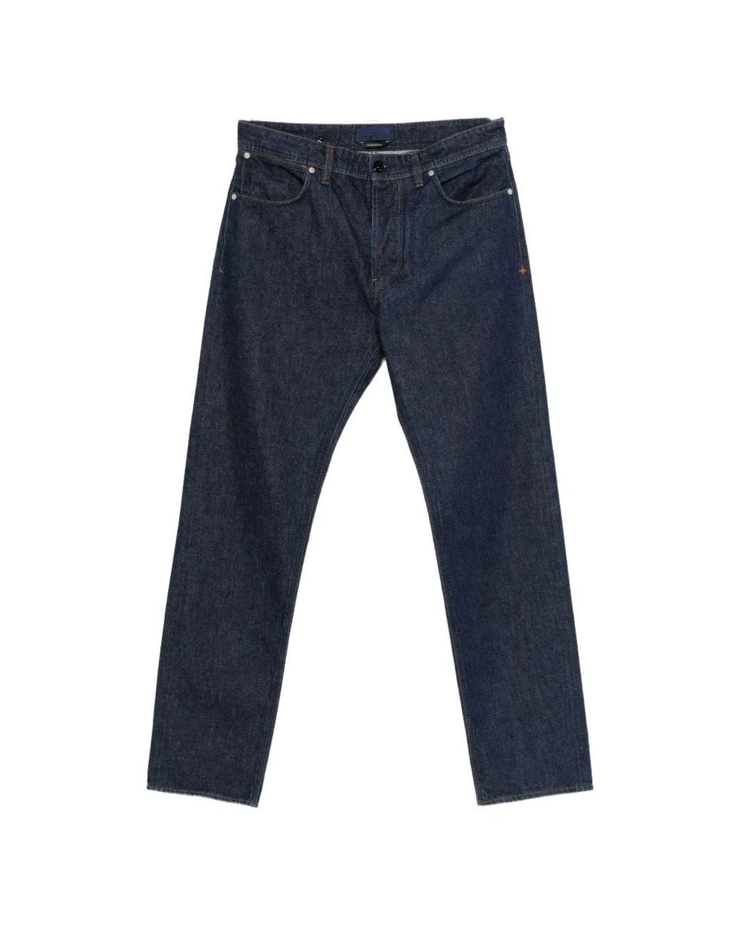 Stone Island Blue Denim Cotton Jeans for men