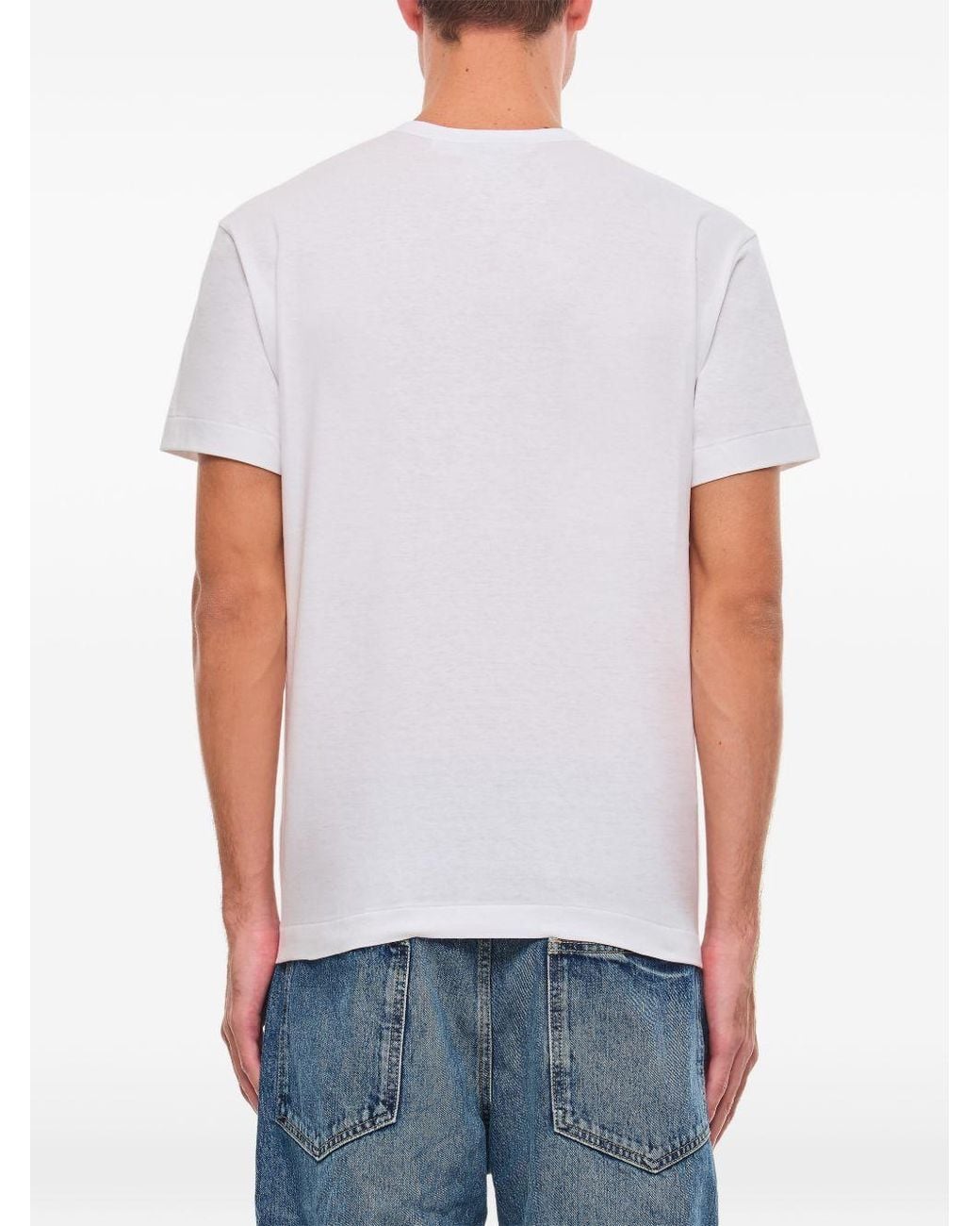 Comme des Garçons White Heart Cotton T Shirt