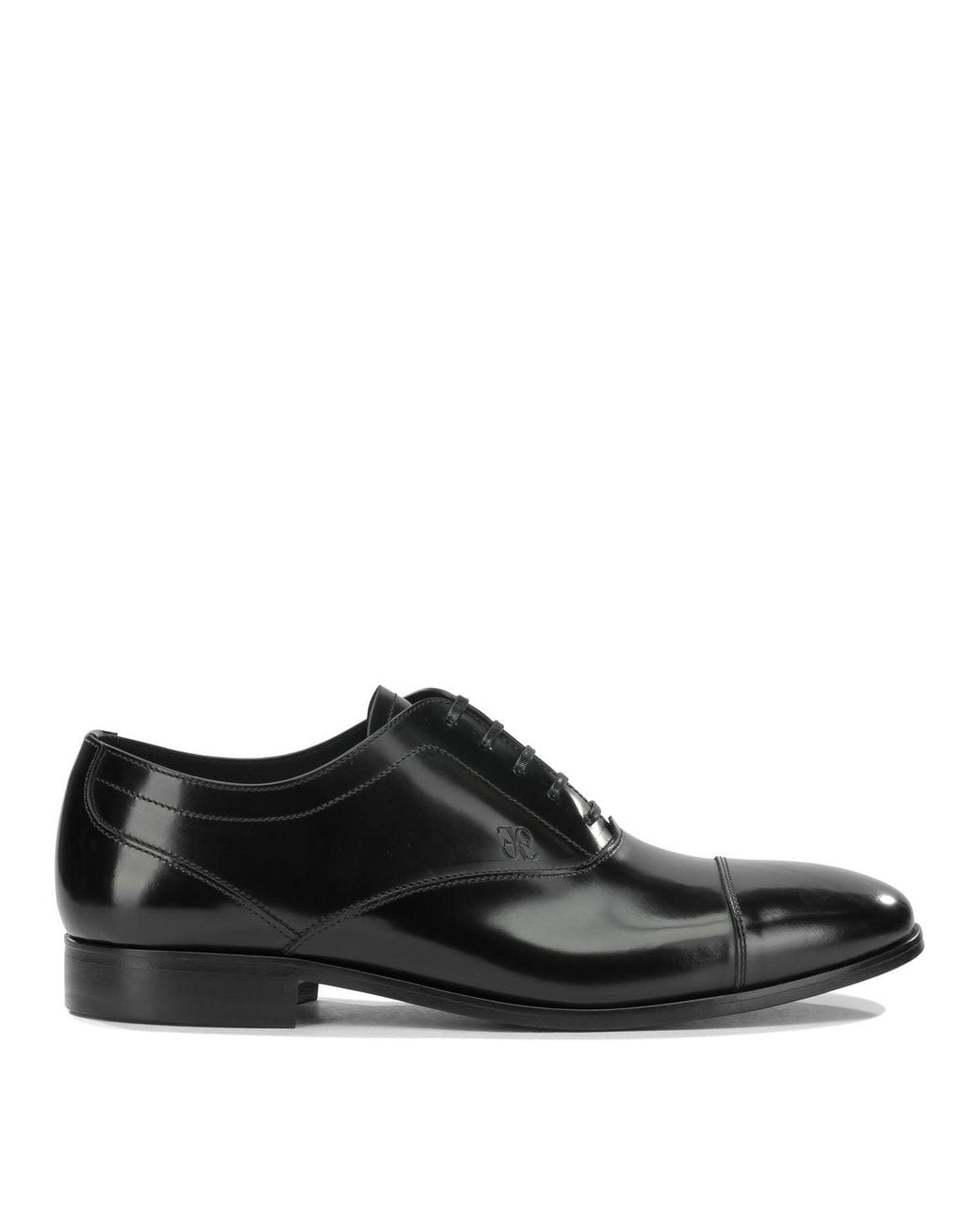 Fabi Black Leather Brogues