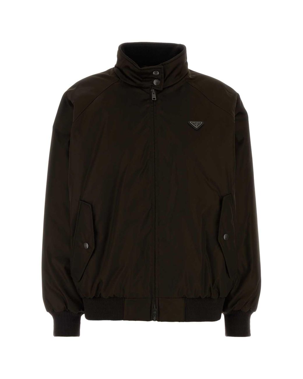 Prada Black Dark Mock Collar Jacket