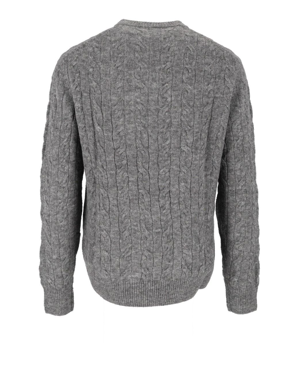 Ballantyne Gray R Neck Pullover