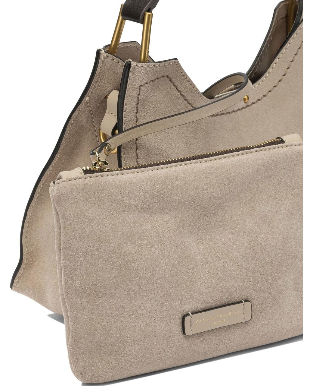 Gianni Chiarini Natural Shoulder Bags Beige