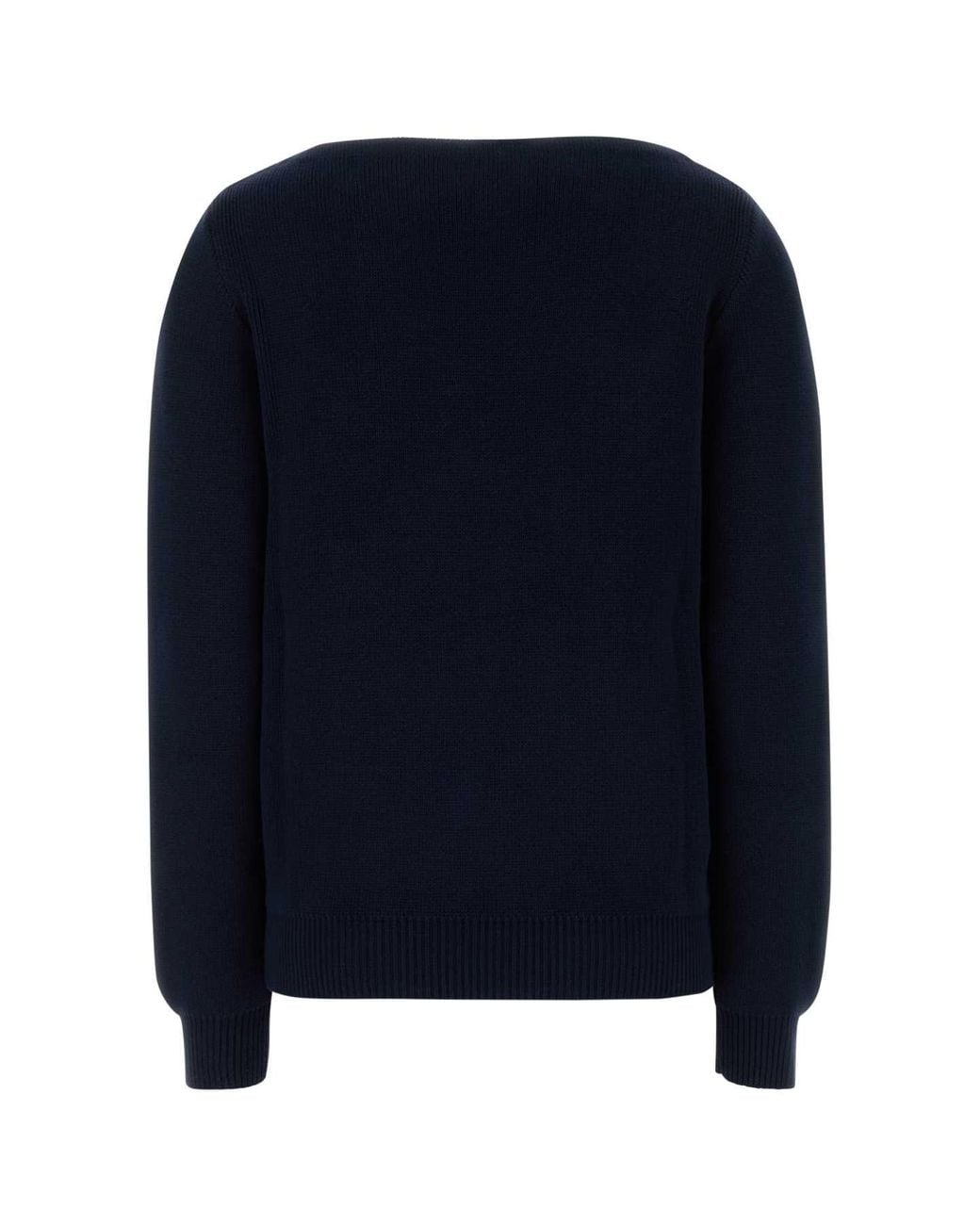 Prada Blue Cotton Crew-Neck Sweater