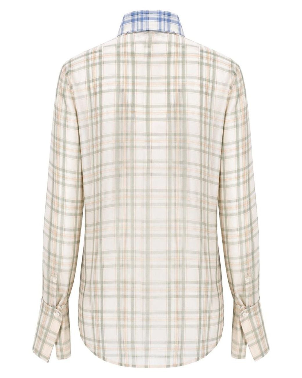 Acne Blue Silk Blouse With Bow Detail