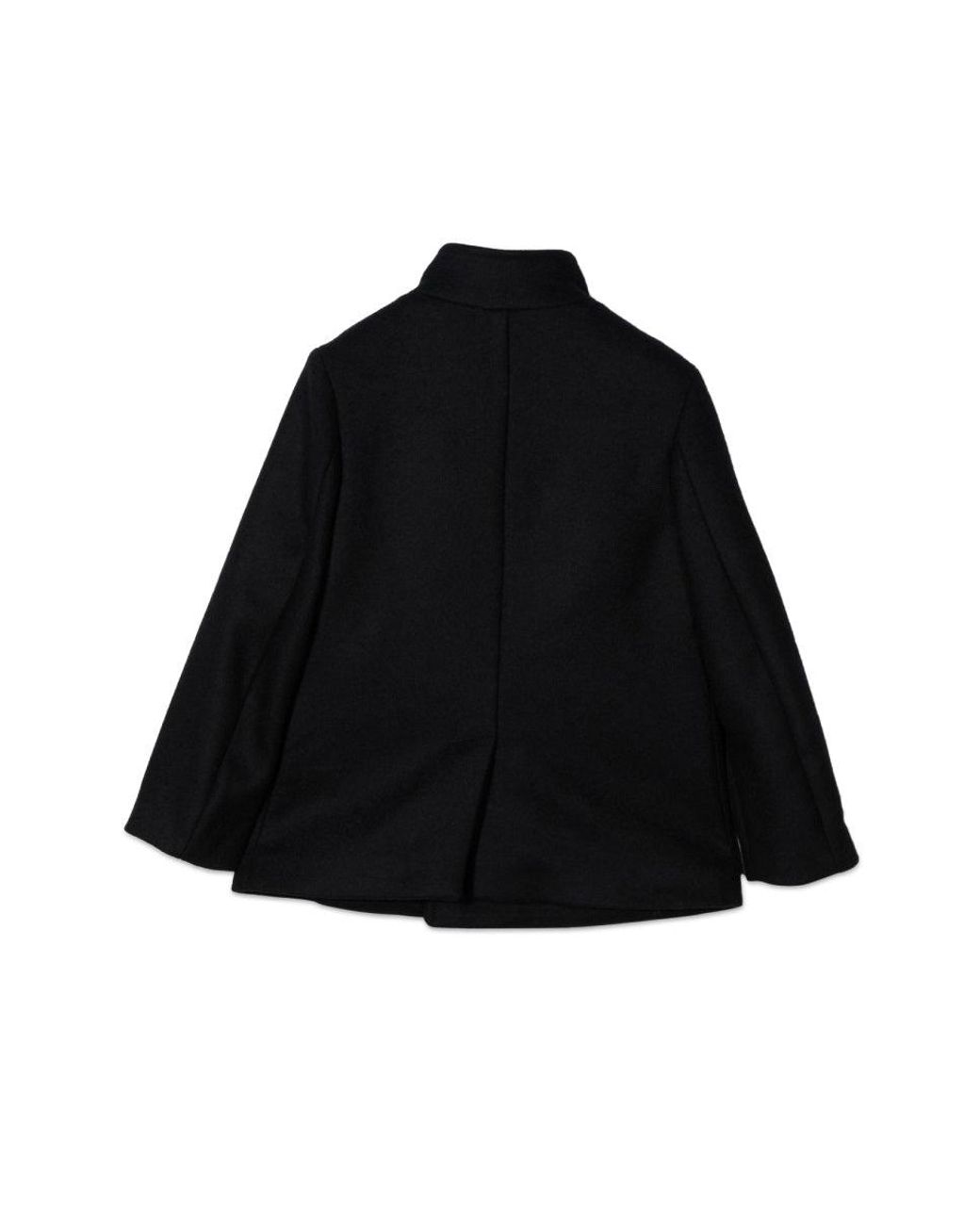 Fay Black Double Breasted Coat