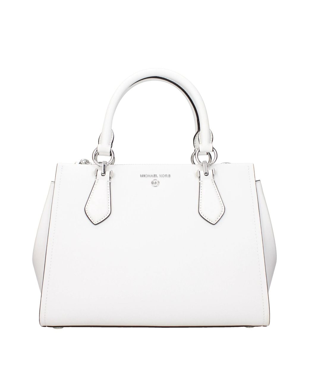 Michael Kors White Handbags Marilyn Leather/Optical