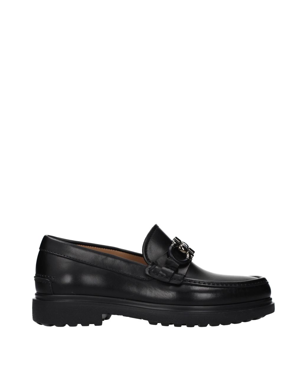 Ferragamo Black Ready Moccasins Leather