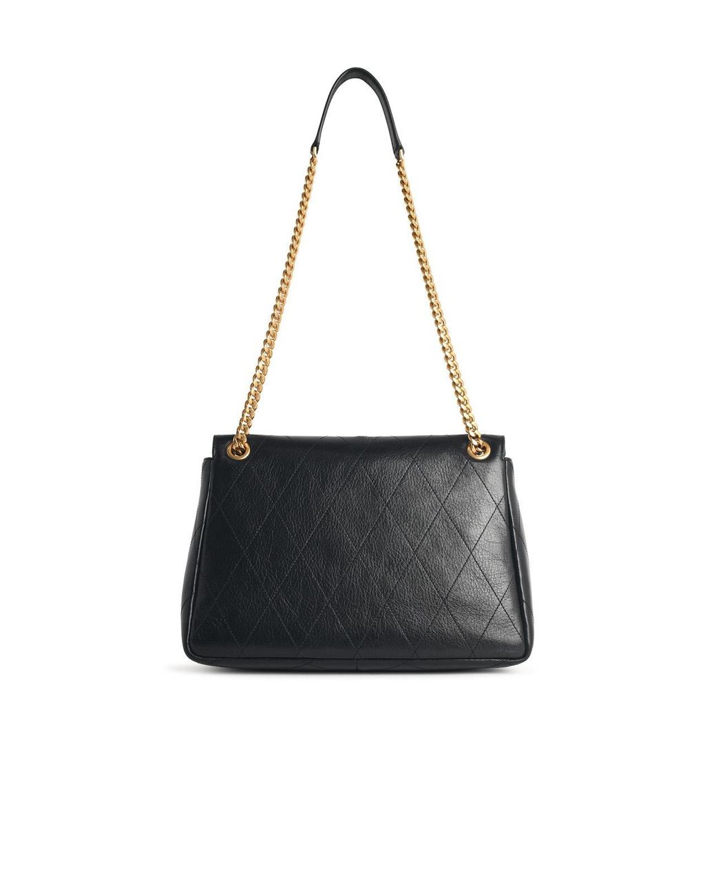 Tory Burch Black Medium 'Charlie Matelassé' Lear Shoulder Bag