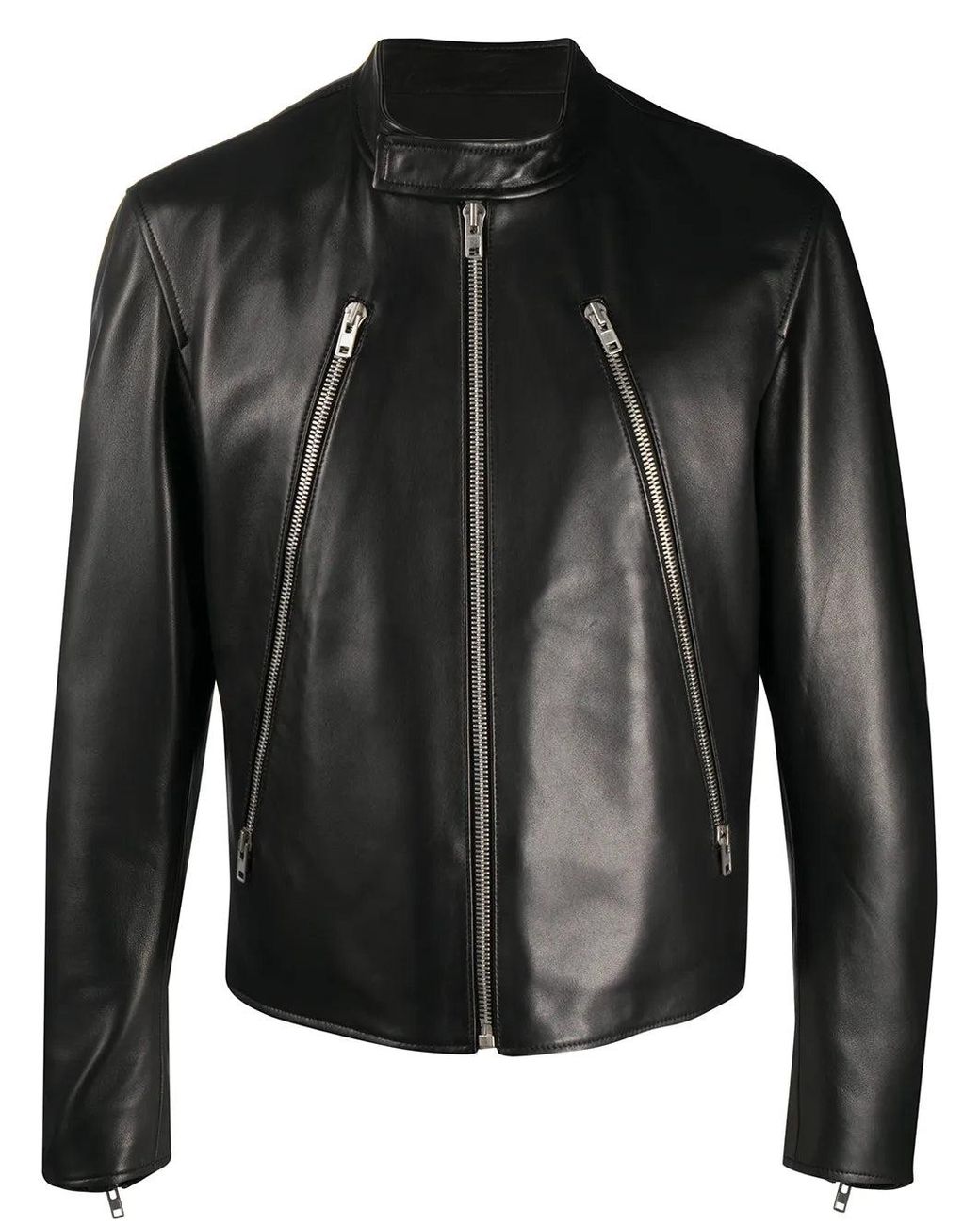 Maison Margiela Black Lambskin Leather Coat for men