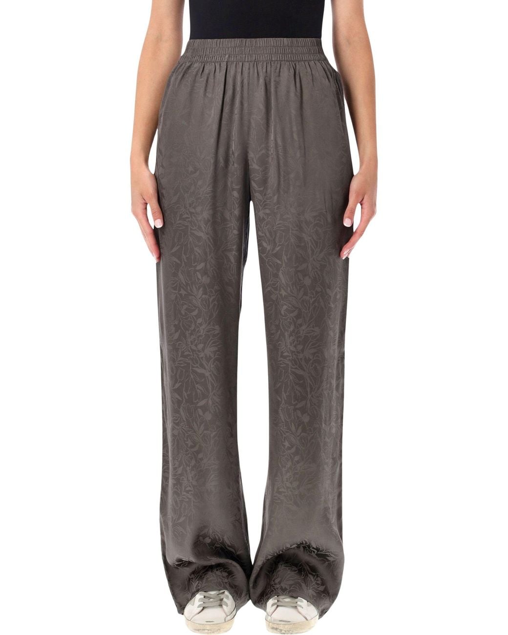 Golden Goose Deluxe Brand Gray Brittany Jacquard Wide-Leg Pajama Pants