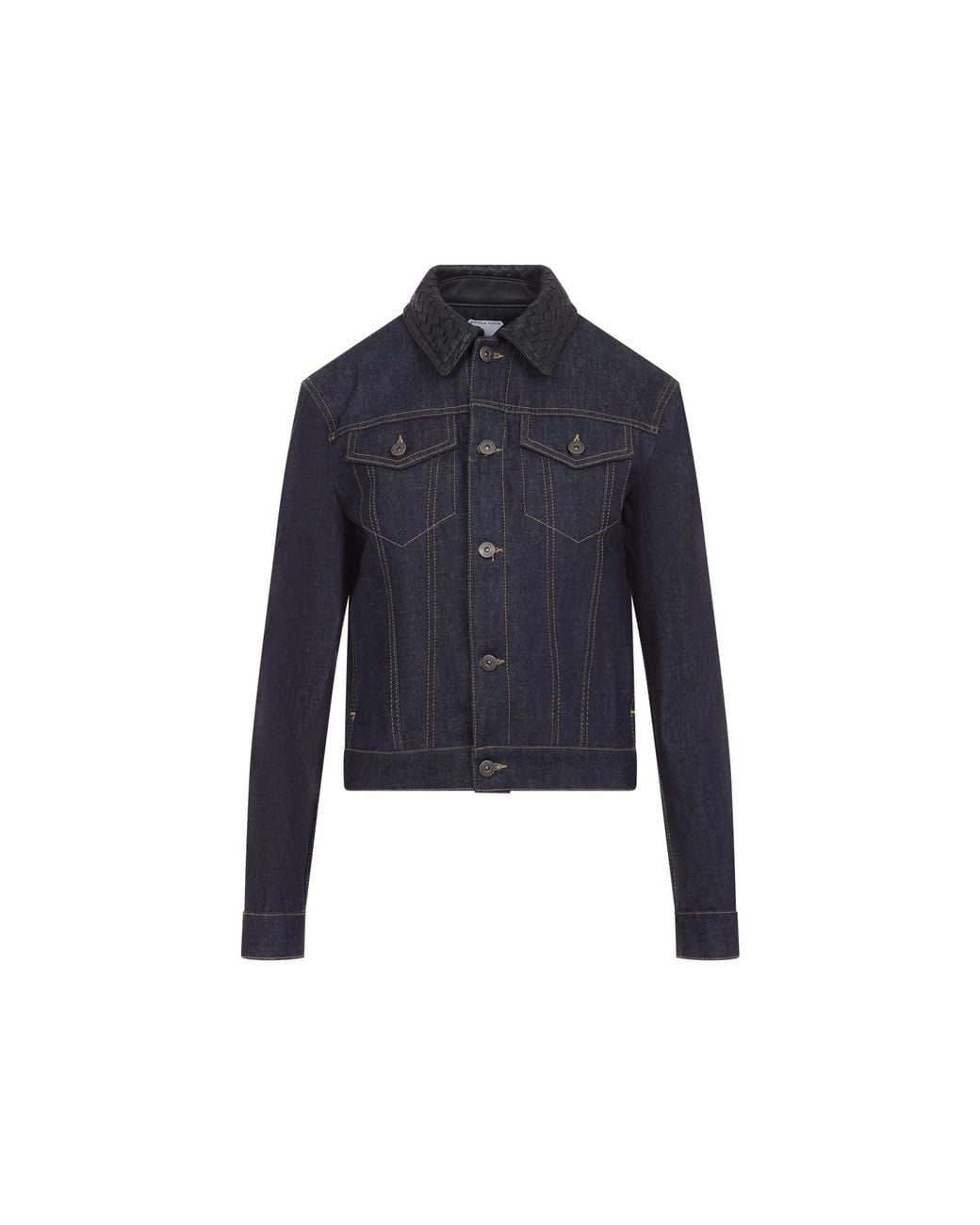Bottega Veneta Blue Raw Denim Jacket