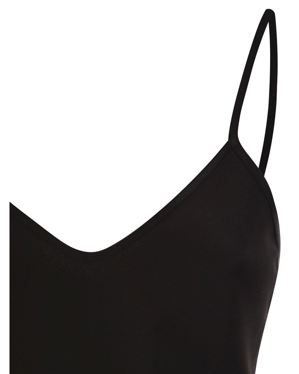 Max Mara Black Msecomma – Fluid Satin Camisole Top With Slim Straps