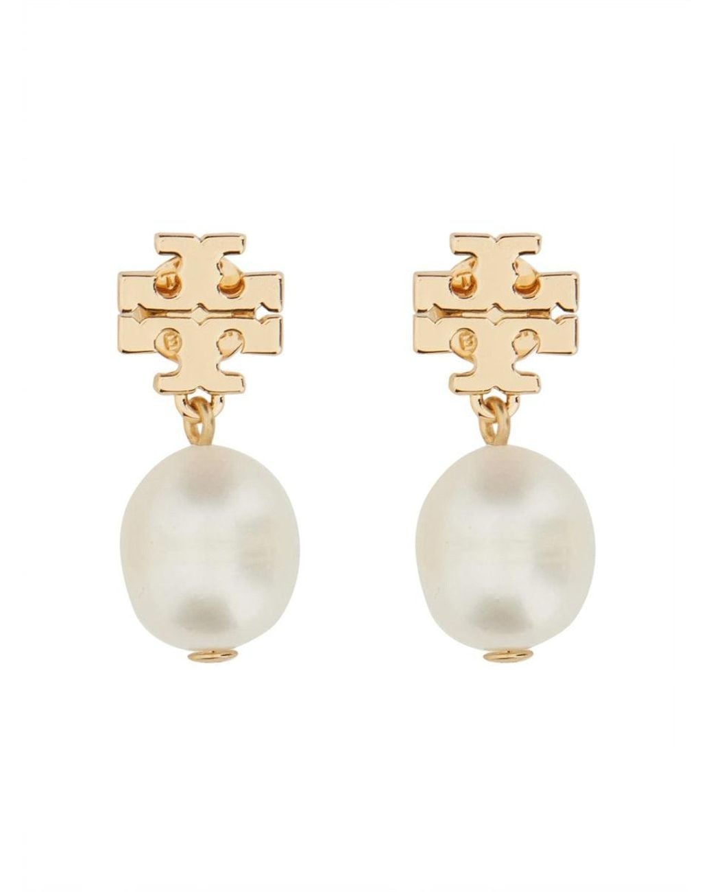 Tory Burch Metallic Tone Brass Earrings
