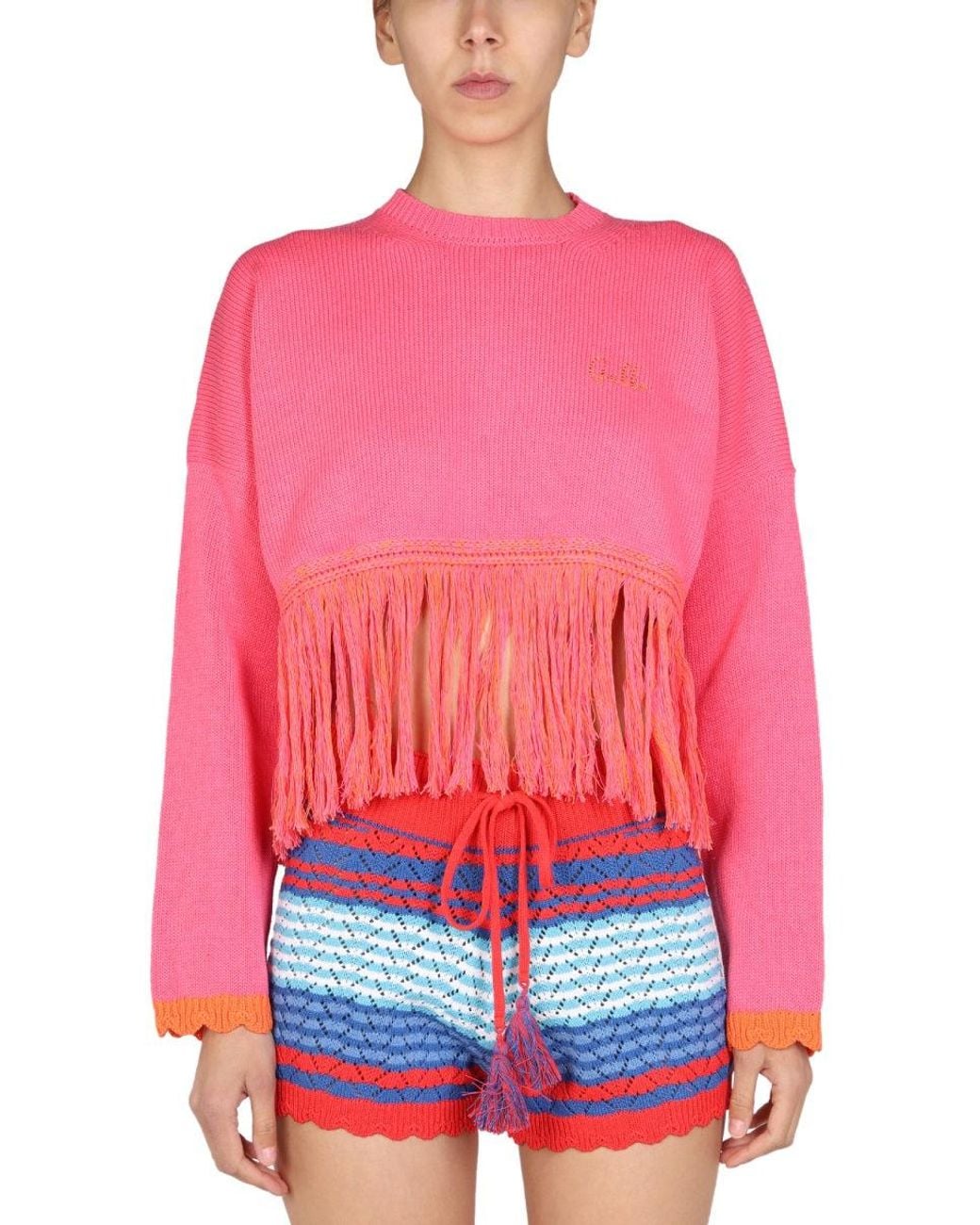 Gallo Pink Logo Embroidery Sweater