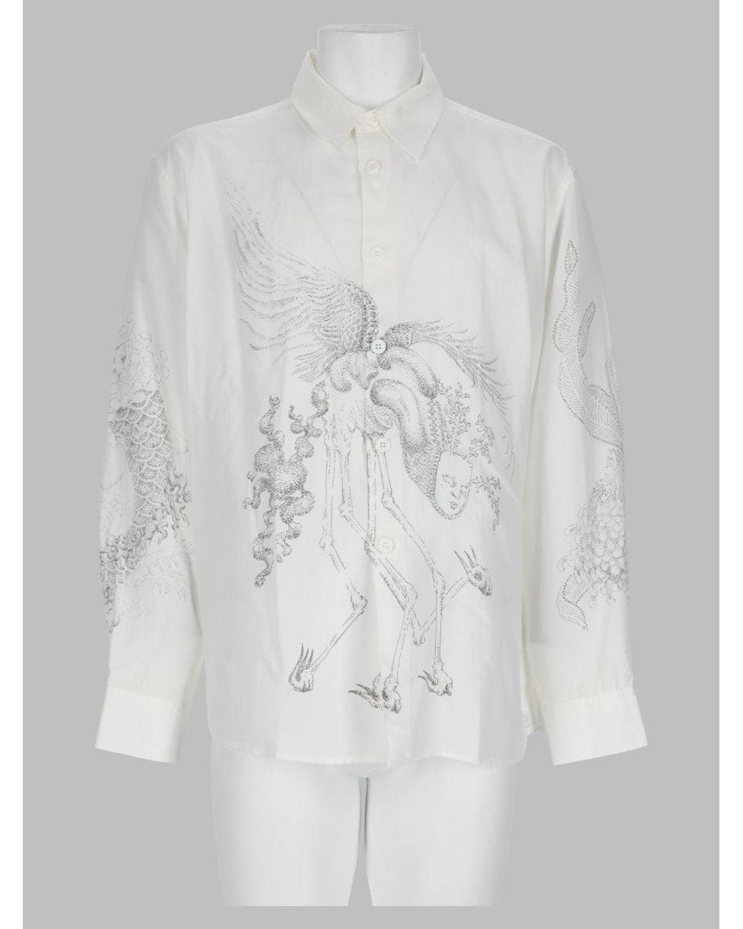 Our Legacy White Pointillism Allegory Print Shirt For for men