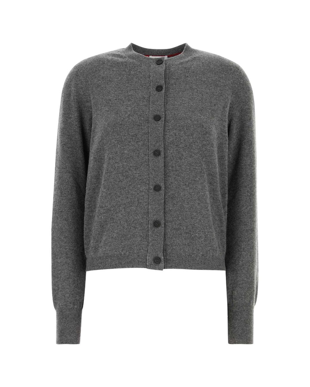 Ferragamo Gray Dark Stretch Cashmere Blend Cardigan