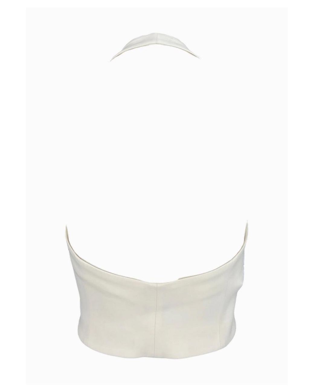 Pinko White Halterneck Waistcoat