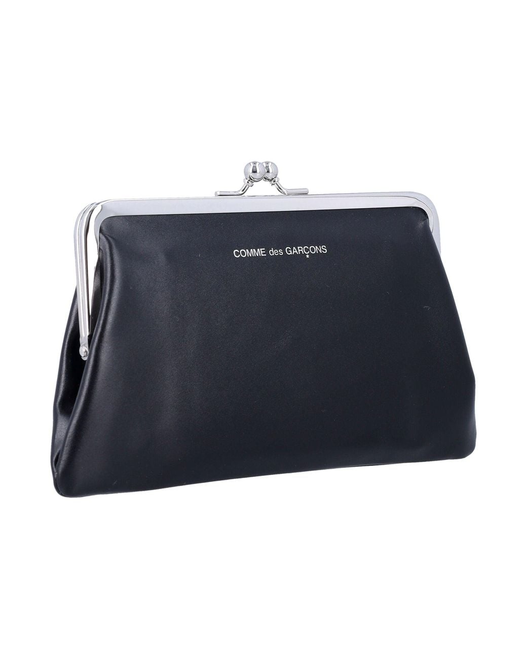 Comme des Garçons Blue Medium Kiss-Clasp Purse