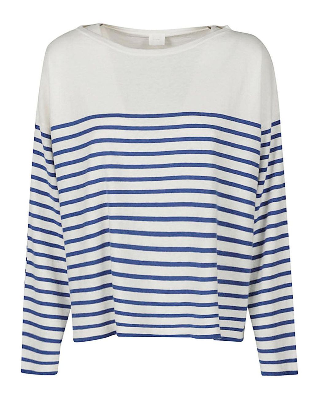 C.t. Plage Gestreepte Katoenen Blend Pullover in het Blue