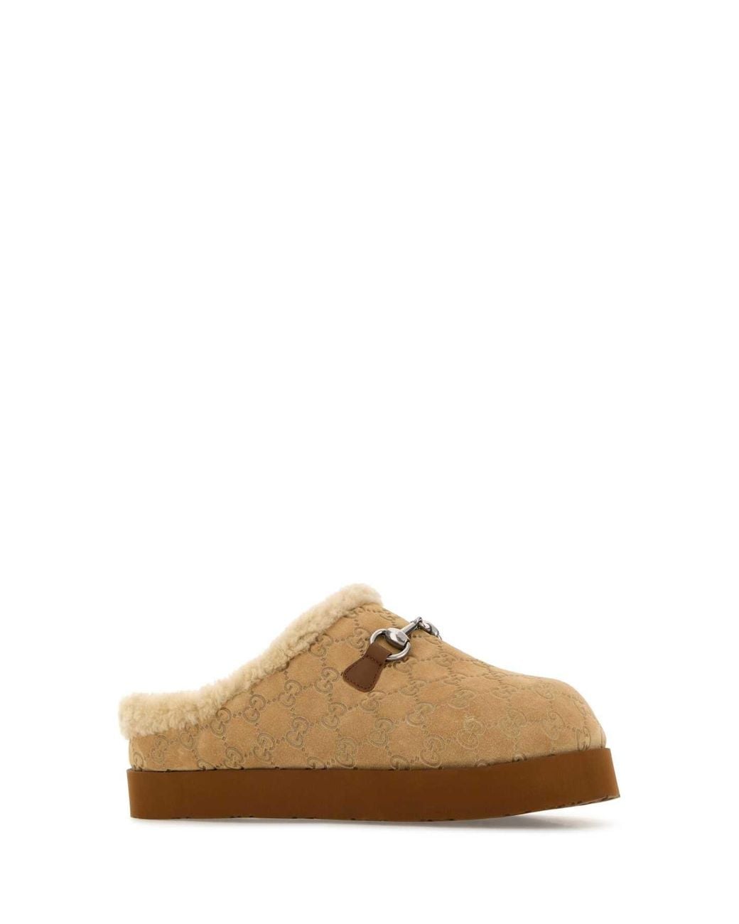Gucci Brown Suede Slippers