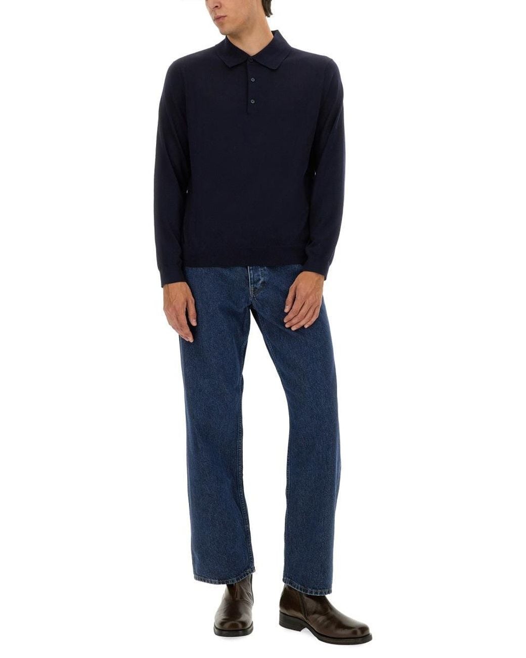sunflower Blue Wool Polo for men