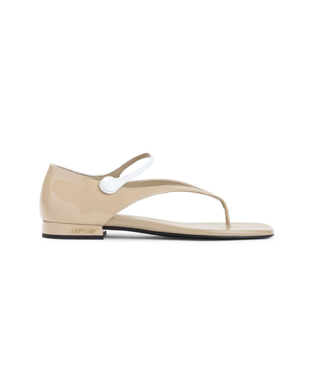 Miu Miu Natural Calf Leather Sandals