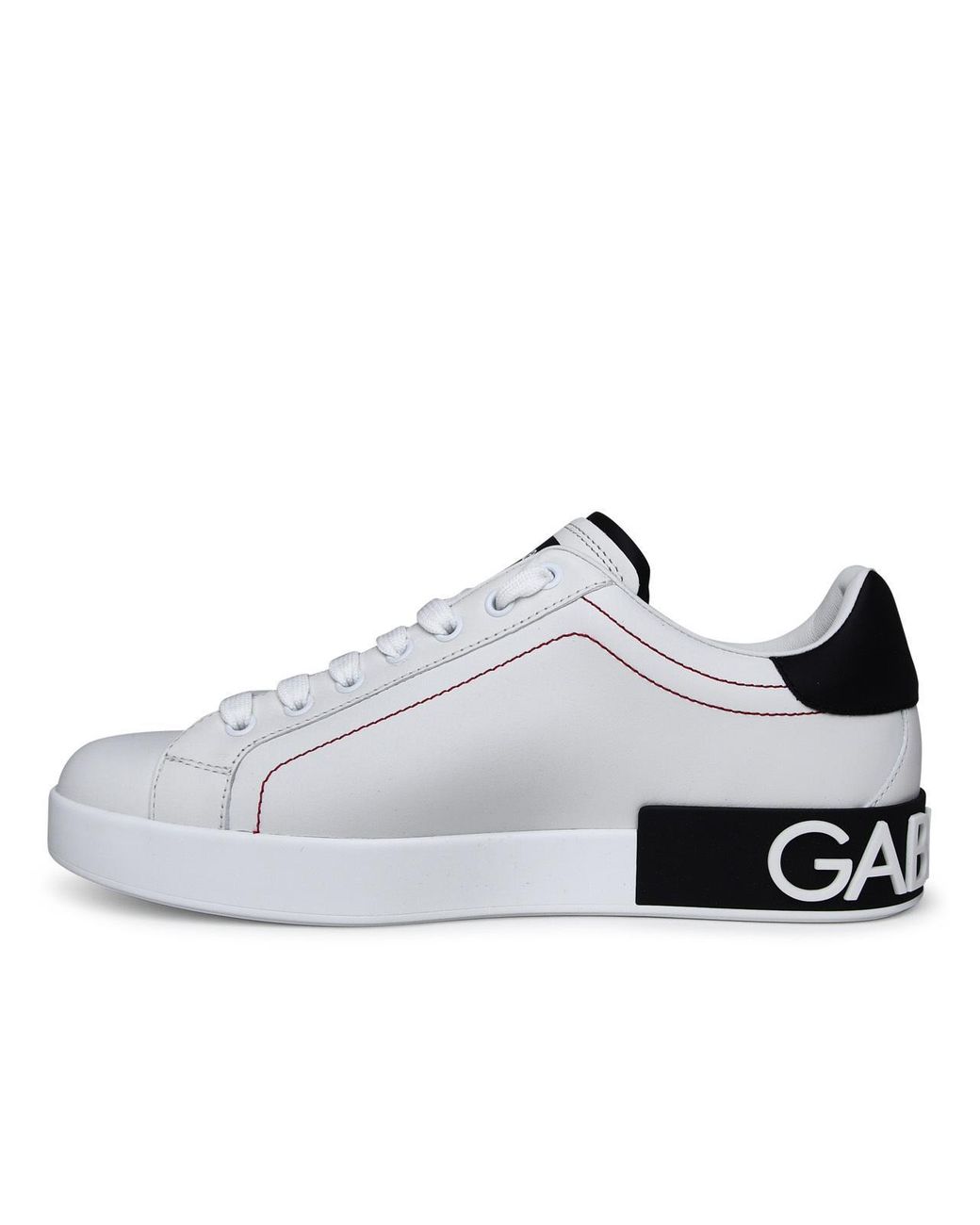 Dolce & Gabbana White Portofino Leather Sneakers for men
