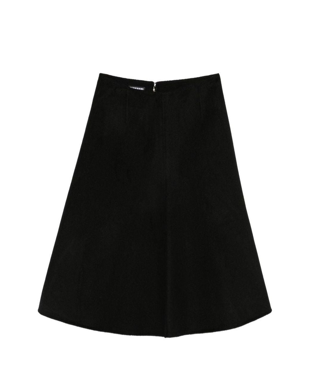 Susanne Bommer Black Wool Midi Skirt