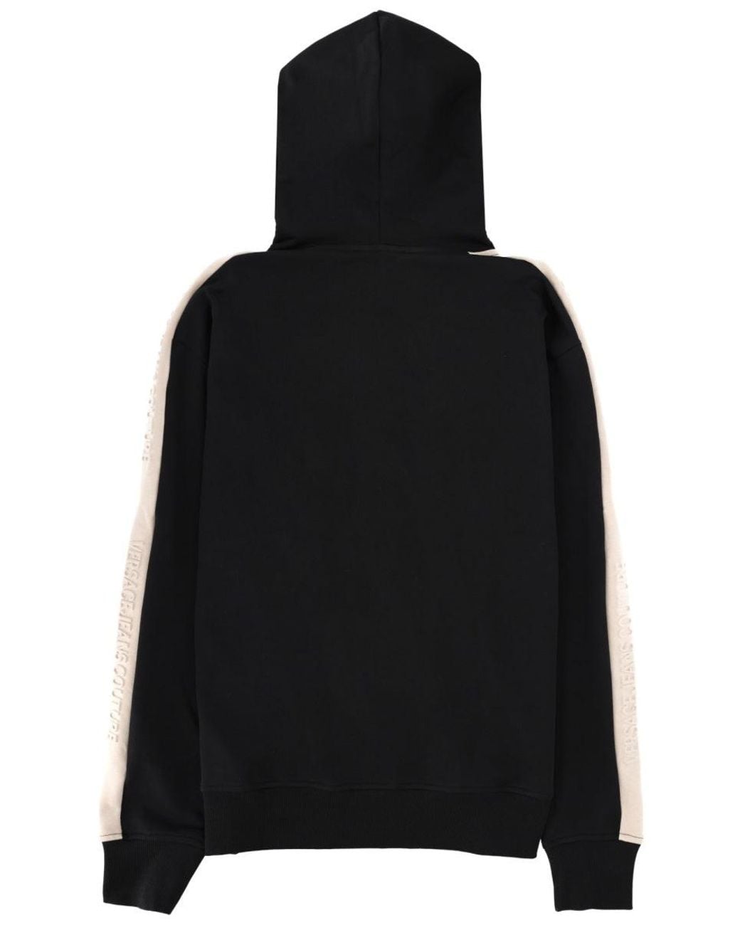 Versace Jeans Couture Black Felpa Con Logo E Cappuccio for men