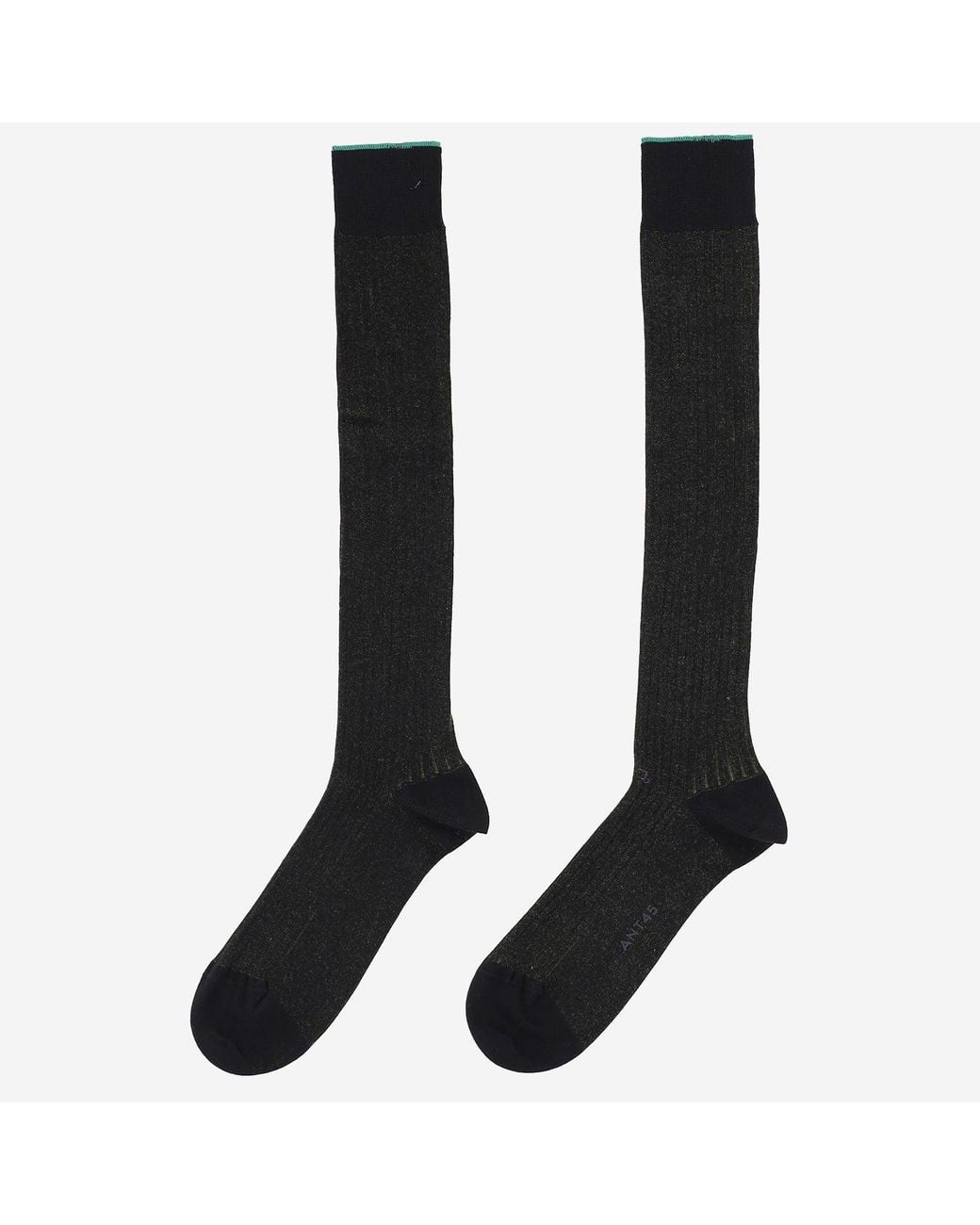 ANT45 Black Cotton Socks With Logo