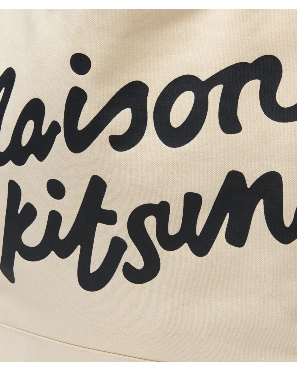 Maison Kitsuné Black Maison Kitsune Handwriting Tote