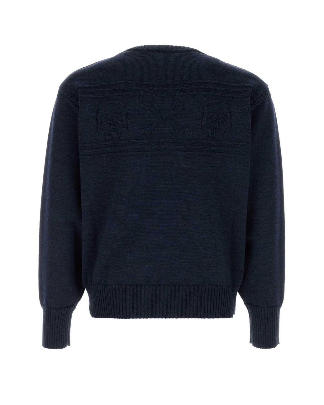 McQueen Blue Wool Sweater for men