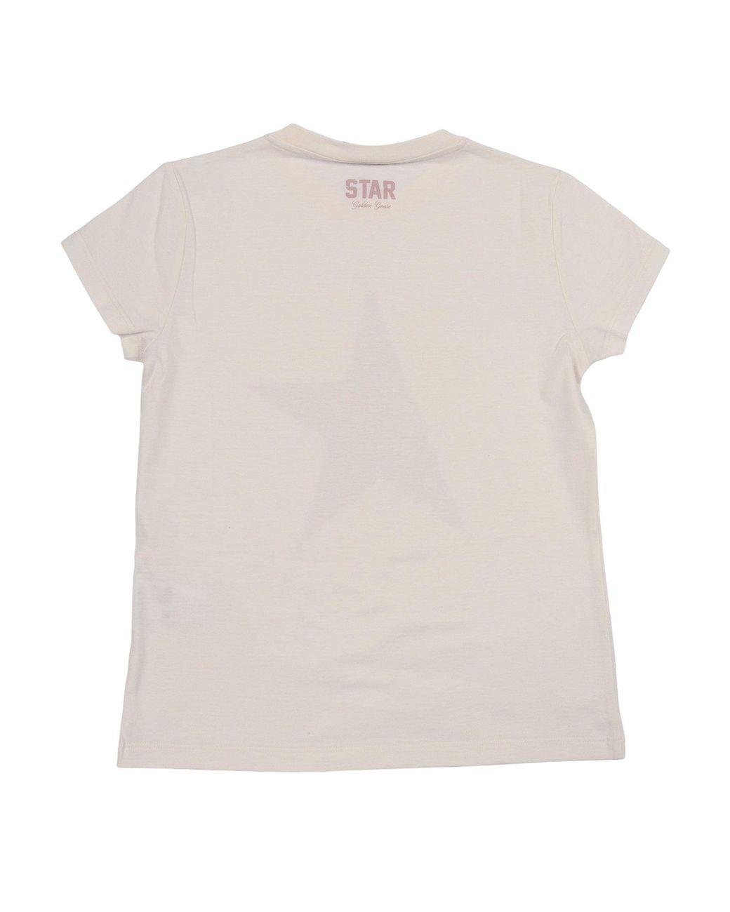 Golden Goose Deluxe Brand Pink Star Girl's T Shirt Cotton Jersey With Glitter Print for men