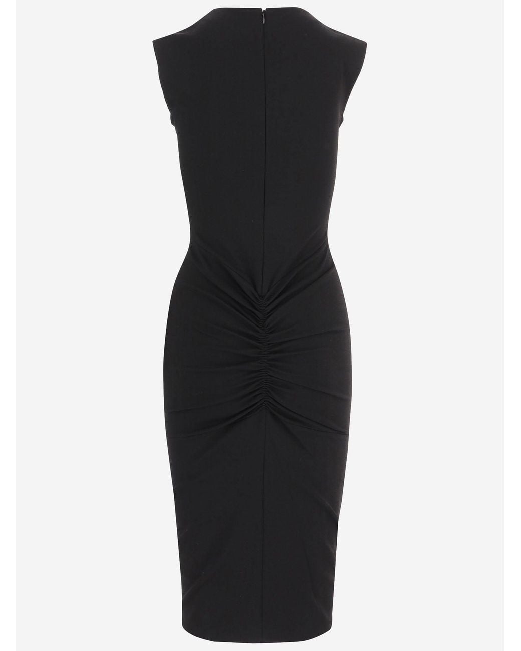 Jacquemus Black Midi Dress Alba With Ruffles Viscose